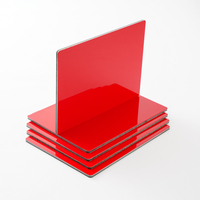 Panneau composite en aluminium vert brillant de 3 mm avec revêtement FEVE pour façades de magasins