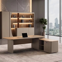 Bureau de direction en L de luxe, en MDF, design moderne, extensible, mobilier commercial