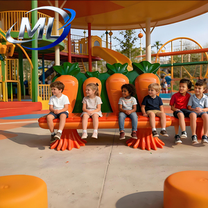 Banco de Fibra de Vidrio con Forma de Zanahoria para Niños, Muebles de Exterior para Niños, Bancos de Zanahoria para Zonas Infantiles en Centros Comerciales - Product Image 5
