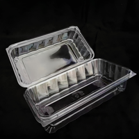 Récipients de boulangerie à gâteau en plastique PET transparent Blister Récipients à clapet pour pain en plastique PET avec rouleau suisse Croissant