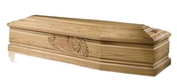 Suministros funerarios Fabricantes de fábrica Ataúd de madera personalizado sin pintar ataúdes y ataúdes de tamaño de grabado personalizado