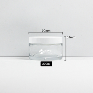 Crème pour le corps beurre de corps soins de la peau bocaux en verre clair givré conteneurs emballage 100ml 150ml 200ml cosmétique bonne qualité <span class=keywords><strong>Keyo</strong></span> - Product Image 2