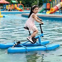 Vélo aquatique gonflable plat pour enfants, flotteur large à cadre en aluminium, double couche PVC, portable, OEM ODM, logo personnalisé, de Chine Lumark