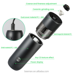 Modern Design USB Rechargeable Black <b>Pepper</b> Seasoning Sea Salt and <b>Pepper</b> Mill for Chefs - Product Image 3