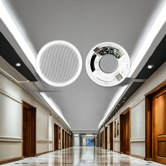 AS1 5.25inch 10W Professional Stereo PA System Mini Classroom BT Ceiling Speaker Active USB WiFi Portable Classroom Use