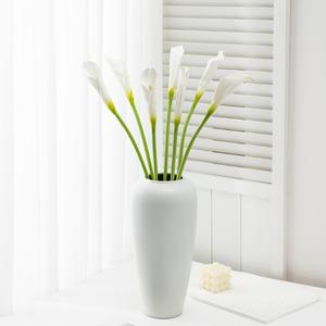 Ramo de Lirios Calla Artificiales Meng Jie, Naranja y Blanco, Poliéster, Miniatura, Decoración Floral para el Hogar - Product Image 3