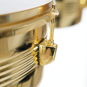 Wholesale a set of golden 13+14-inch <b>drum</b> kits, Latin <b>drum</b> percussion instruments tambourine, with cowbell stand. - Product Image 2