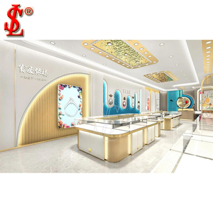 Vitrine à bijoux en verre haut <span class=keywords><strong>de</strong></span> gamme personnalisée avec éclairage LED, <span class=keywords><strong>tour</strong></span> rotative automatique, comptoir d'exposition, éclairage LED pour vitrines à bijoux - Product Image 3
