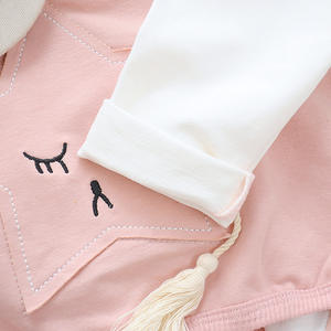 Ropa al por Mayor, Hermoso Conjunto de Dos Piezas de Algodón con Costuras de Colores para Adolescentes, Ropa para Mujer, Hecho en China - Product Image 3