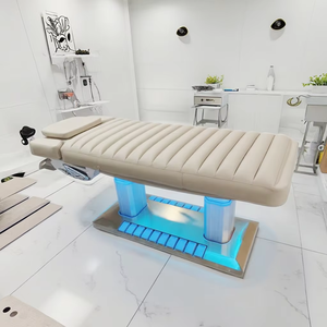 Cama de cosméticos Muebles de salón de belleza Control de manos y pies 4 motores Columna de acero inoxidable con luz Spa eléctrico Cama de belleza - Product Image 2