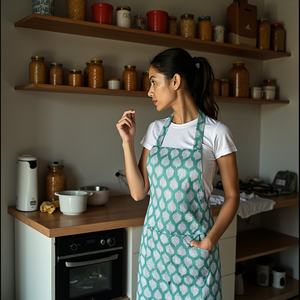 Tablier à bavette double couche en coton doux, réglable et durable Tablier de cuisine et de cuisine pour femmes et hommes - Product Image 3