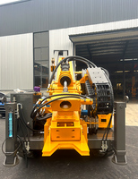 Rig de forage géotechnique rotatif hydraulique complet pour prélèvement d'échantillons, autopropulsé sur chenilles, avec moteur, pompe, boîte de vitesses et roulement
