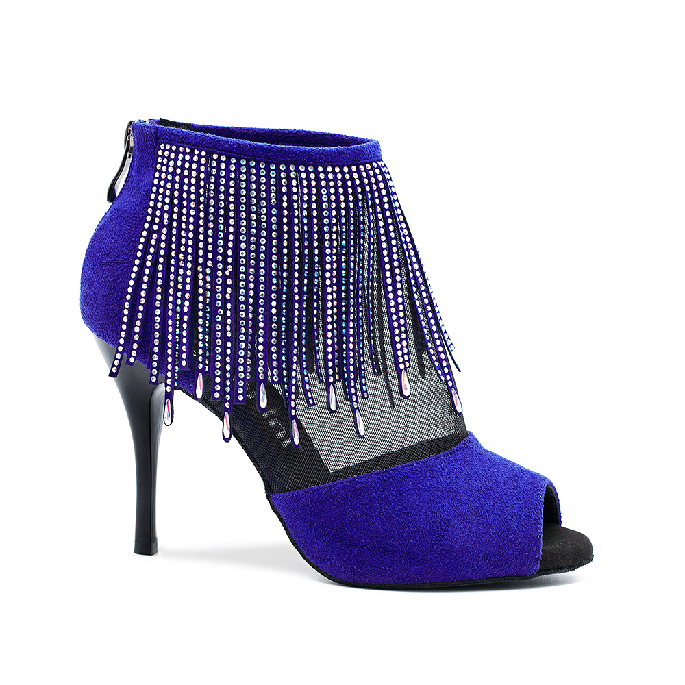 Новинка 2020, Модные ботильоны на высоком каблуке Suphini, удобные женские ботинки с кисточками для танцев, фламенко, танго