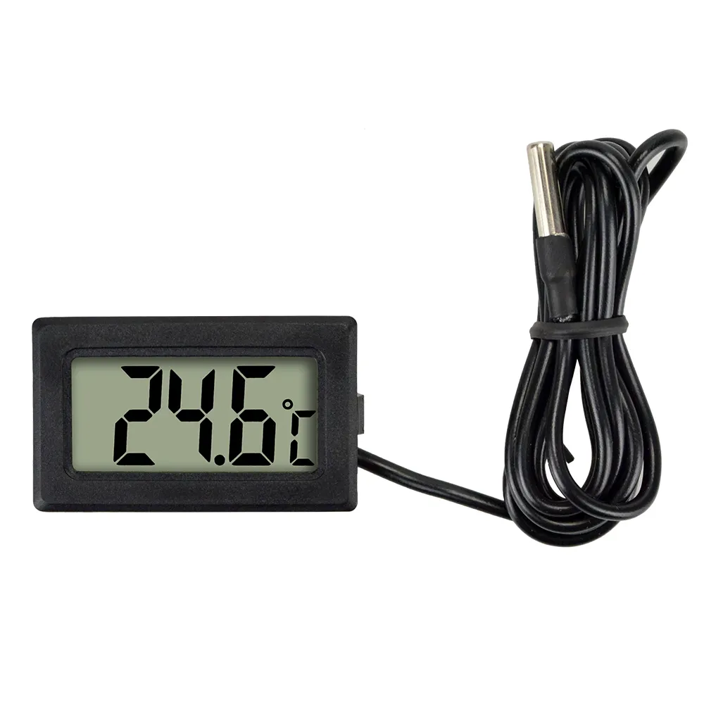 Mini Digital Thermometer TPM-10 dengan Meter Tahan Air Sensor Kawat Elektronik untuk Kulkas Tangki Ikan Outdoor Indoor