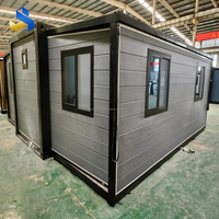 Maison Extensible 20/30/40 pieds, 2/3 Chambres, 1 Salon, Sanitaire Intégré, Isolée, Pliable pour Habitation Préfabriquée