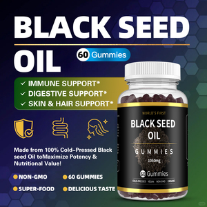 World's First <b>Black</b> <b>Seed</b> Oil <b>Gummies</b> 1050mg-Pressed Organic Non-GMO Vegan Adult Supplement for Immune Support Thymoquinone 60 - Product Image 2