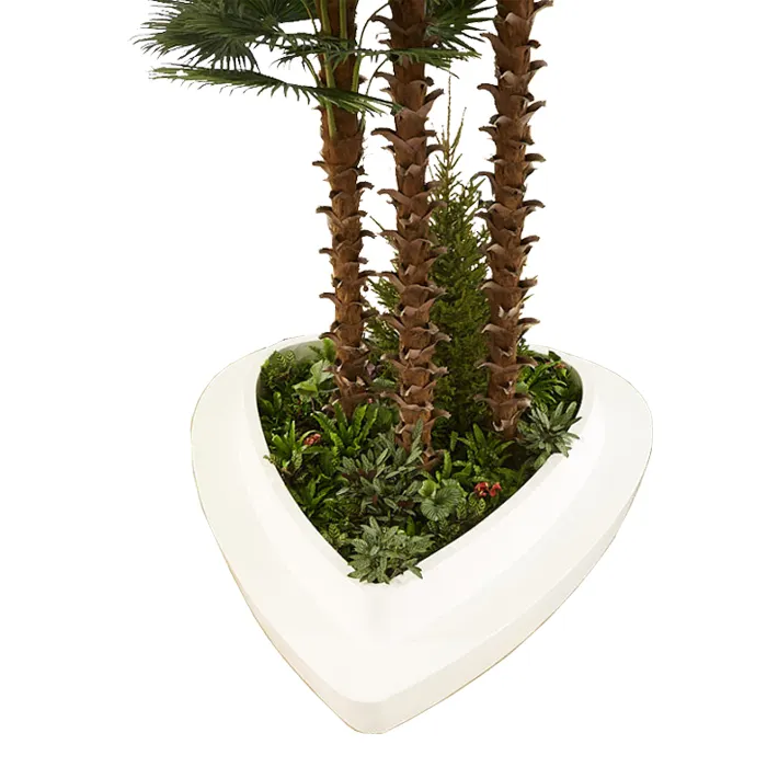 Y848 flor/árbol olla y silla personalizada de fábrica de frp pequeña al aire libre árbol plantas soporte árbol olla