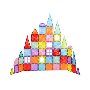 ชุดบล็อกแม่เหล็ก 78 ชิ้น แผ่นแม่เหล็กแข็งแรง สีสันสดใส ของเล่นเสริมพัฒนาการ <span class=keywords><strong>ฝึก</strong></span>สมาธิสำหรับเด็ก ของขวัญ - Product Image 4