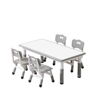 Ensemble de table et de chaise de bureau multifonctionnel pour enfants de maternelle, en plastique, réglable, pour écrire et faire du graffiti, en vente chaude