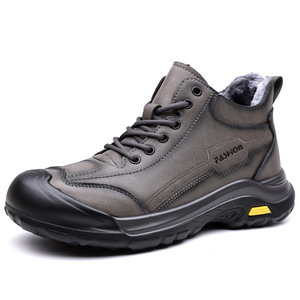 Botas de Nieve para Hombre, Invierno, Altura al Tobillo, Punta Redonda, Parte Superior Sintética, Forro de Felpa, Suela de Goma Antideslizante, Cálidas, para Uso en Exteriores - Product Image 5