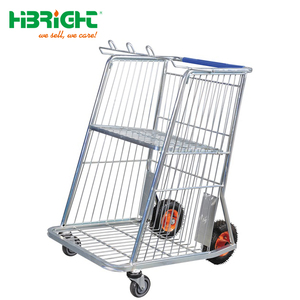 Carretilla de Mano Reforzada con Capacidad de 200 kg, Plataforma Plana para Recolección en Almacén, Reabastecimiento de Stock en Supermercados, con Ruedas de PU de 5'' - Product Image 6