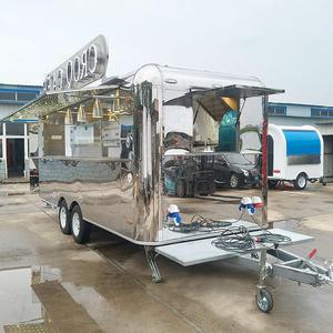 Camion de nourriture mobile entièrement équipé chariot de crème glacée remorque de café de 18 pieds à vendre pour la <span class=keywords><strong>Belgique</strong></span> - Product Image 2