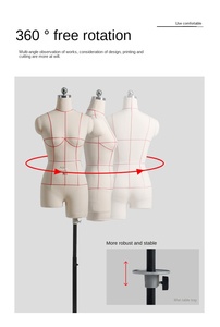 <span class=keywords><strong>Mannequin</strong></span> de <span class=keywords><strong>couture</strong></span> <span class=keywords><strong>réglable</strong></span> demi-corps de forme de robe féminine professionnelle - Product Image 5