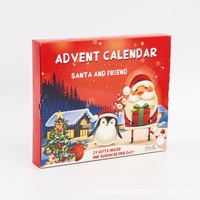 Calendrier de l'Avent de Noël de luxe 24 jours, boîte personnalisée avec logo imprimé, boîte surprise en carton blanc pour jouet ou cadeau