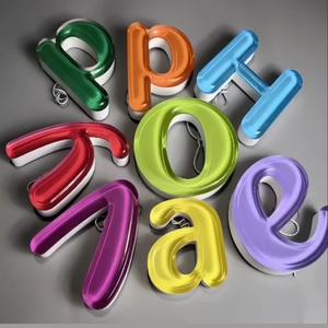 Enseigne LED personnalisée en lettres 3D en gelée, logo cristallin, enseigne pour hôtel, bureau, boutique, appartement, acier inoxydable, étanche - Product Image 1