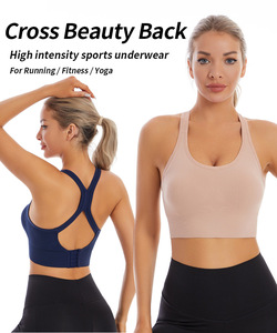 Sujetador deportivo tipo corsé para mujer, push-up, corto, transpirable, sexy, para gimnasio, fitness, running y ropa deportiva al por mayor - Product Image 4