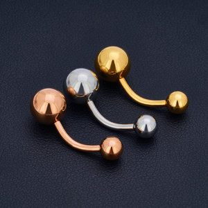 Anneau de <span class=keywords><strong>nombril</strong></span> chirurgical en acier inoxydable 316L 14G barre de 10mm conception simple haltère incurvé <span class=keywords><strong>nombril</strong></span> <span class=keywords><strong>Piercing</strong></span> femmes bijoux de corps - Product Image 5