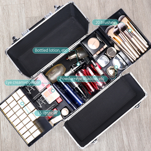 Nouveau multi-couche <span class=keywords><strong>professionnel</strong></span> beauté cosmétique cas grande capacité boîte de <span class=keywords><strong>maquillage</strong></span> décontracté chariot à roulettes <span class=keywords><strong>valise</strong></span> de voyage avec roue - Product Image 6