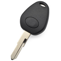 Coque de clé de voiture vierge avec lame non taillée, boîtier de clé de remplacement sans puce pour l'installation d'un transpondeur