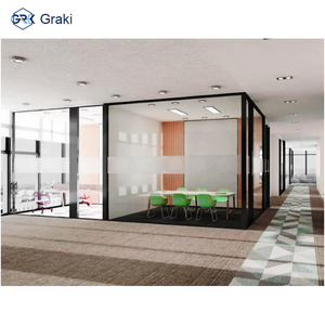 Parete Divisoria in Vetro Senza Telaio Serie Panorama Graki, <span class=keywords><strong>Design</strong></span> Moderno, Ecologica e Durevole, Partizione per Ufficio con Telaio in Alluminio da 100mm - Product Image 2