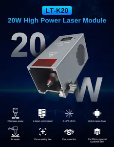 Laser Tree - Kit de módulos de laser de diodo óptico de alta potência, cabeça laser azul de 450nm com assistência de ar, 5W, 10W, 20W, 30W, 40W, para cortador e gravador CNC