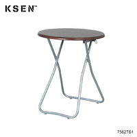 Table Console Ronde Pliante Portable en Bois pour Extérieur, Idéale pour Repas ou Support TV – Prix Usine