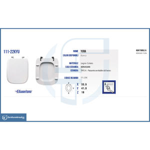 Kerasan Vaso Yura Housse de siège de toilette Copriwater Product - Product Image 3