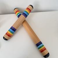 Orff Musical Instrument Rain Sound Cylinder Wood Sound Effect Rain Sound Sand Cylinder Music Toy rainbow Stick Hourglass