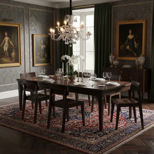 Table à manger rectangulaire Bruna de style rustique pour hôtel, fabriquée à la main au Vietnam en bois de noyer, moderne, facile à assembler pour la cuisine et la salle à manger - Product Image 4