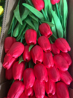 QSLH-CF0033 fleurs de mariage au toucher réel Offre Spéciale fleur de tulipe artificielle en Pu