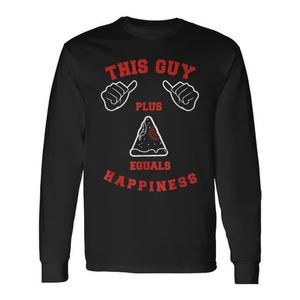 T-shirt à manches longues promotionnel « This Guy Pizza Comfort Food Happiness Italian Style » - Product Image 1