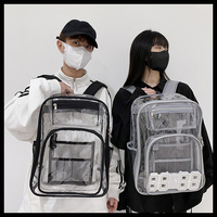 Nouveau Sac à Dos Transparent en PVC Grande Capacité Personnalisé, Vente Directe Usine 2026, Sac à Dos Scolaire Étanche Transparent
