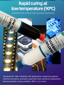 घटक कम तापमान इलाज चिपकने वाला 55 मिलीलीटर काला/सफेद ईपॉक्सी राल चिपकने वाला बंधन तेजी से सुखाने वाला घटक - Product Image 5