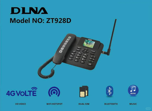 Téléphone fixe GSM double SIM avec antenne TNC, musique MP3, radio FM, support <span class=keywords><strong>mural</strong></span>, multilingue, sans fil, pour bureau et domicile - Product Image 6
