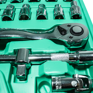 ชุดเครื่องมือช่าง 1/<span class=keywords><strong>2</strong></span> นิ้ว 72 ฟัน พร้อมด้ามขันแบบ Ratchet สำหรับงานอุตสาหกรรม วัสดุคาร์บอน 37 ชิ้น สำหรับช่างยนต์ ซ่อมรถยนต์ - Product Image 4