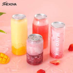 סיטונאי לוגו מותאם אישית של חיות מחמד ריקות פלסטיק פחיות אגוז שקוף עם טבעת משיכה עבור מכסה פתוח קל למזון עוגת סלט - Product Image 1