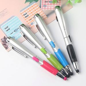 3 en 1 activa haga clic en lápiz de plástico logotipo personalizado promocional luz pen para ipad - Product Image 2