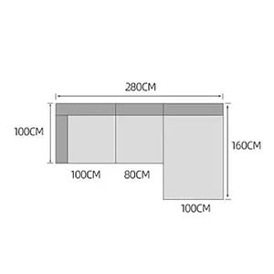 Sofá Esquinero de Tela en Color Blanco Crema, Diseño Nórdico Minimalista para Salas de Estar Pequeñas y Grandes - Product Image 6