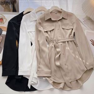 Chemisier à manches longues pour femme, nouveau modèle d'été, avec nœud, vente en gros - Product Image 1