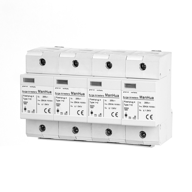 ManHua SPD Type 1+2  255V 25KA Flashplug4 Surge  Protective  Device